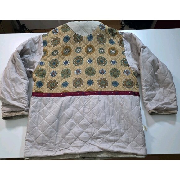 VTG Arnold Palmer Chore Coat Men XL Beige LS Quilt Lined Twill Cotton Zip Jacket - Picture 15 of 16